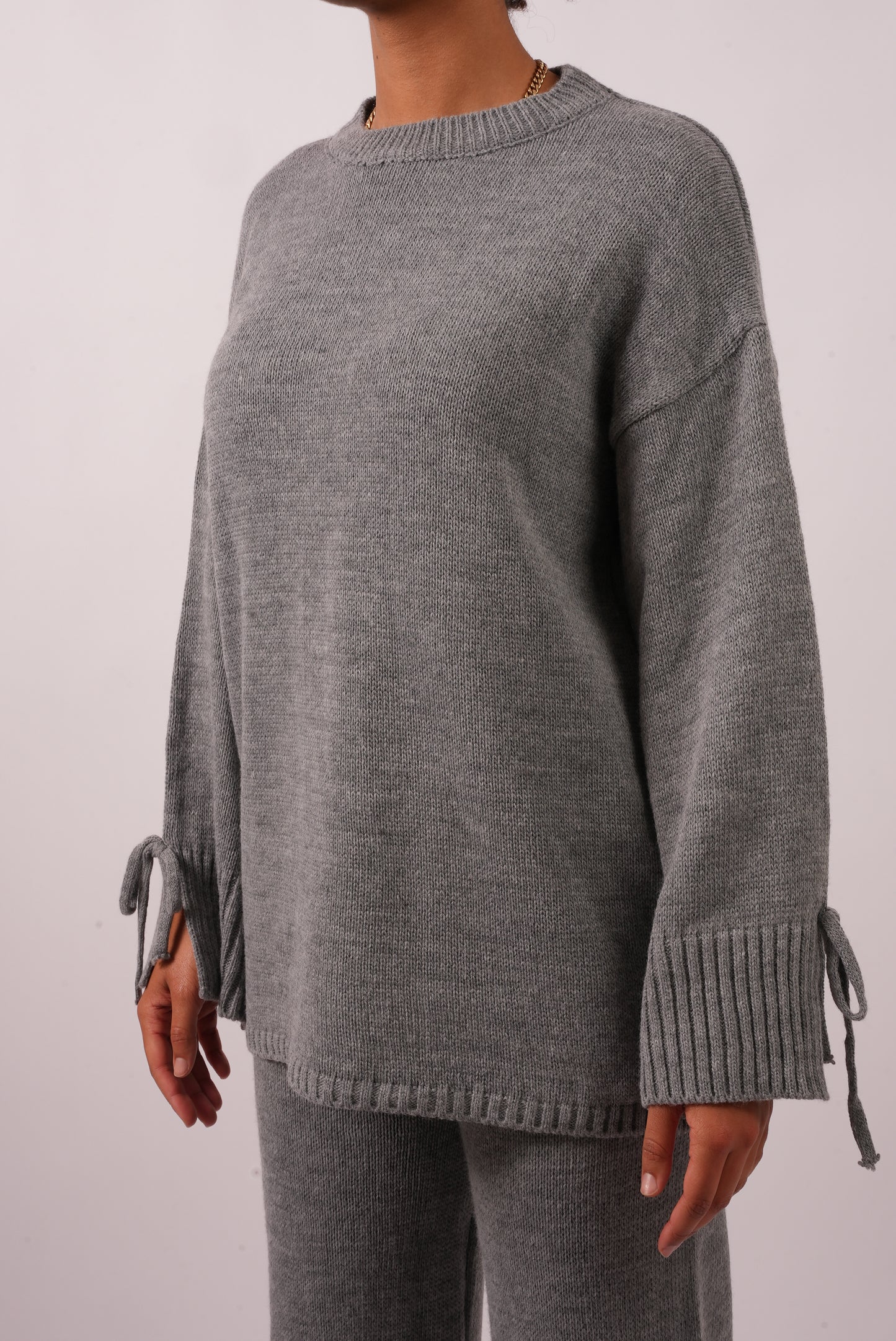 ENSEMBLE GRIS EN MAILLE